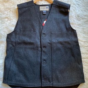 Stormy Kromer, Gray Button Up Vest, Wool